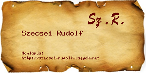 Szecsei Rudolf névjegykártya